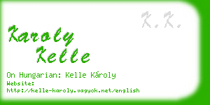 karoly kelle business card